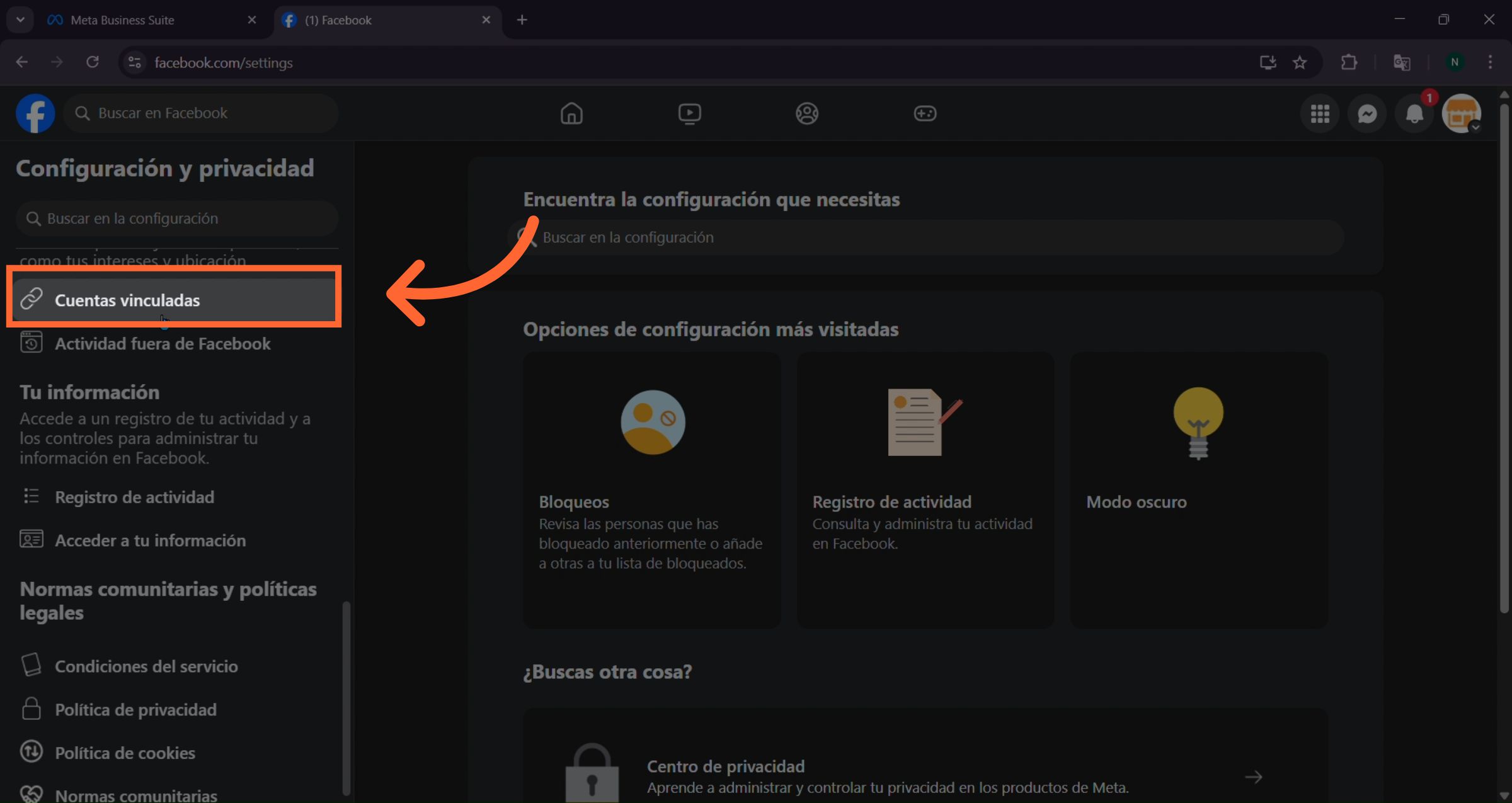 cuentas vinculadas
